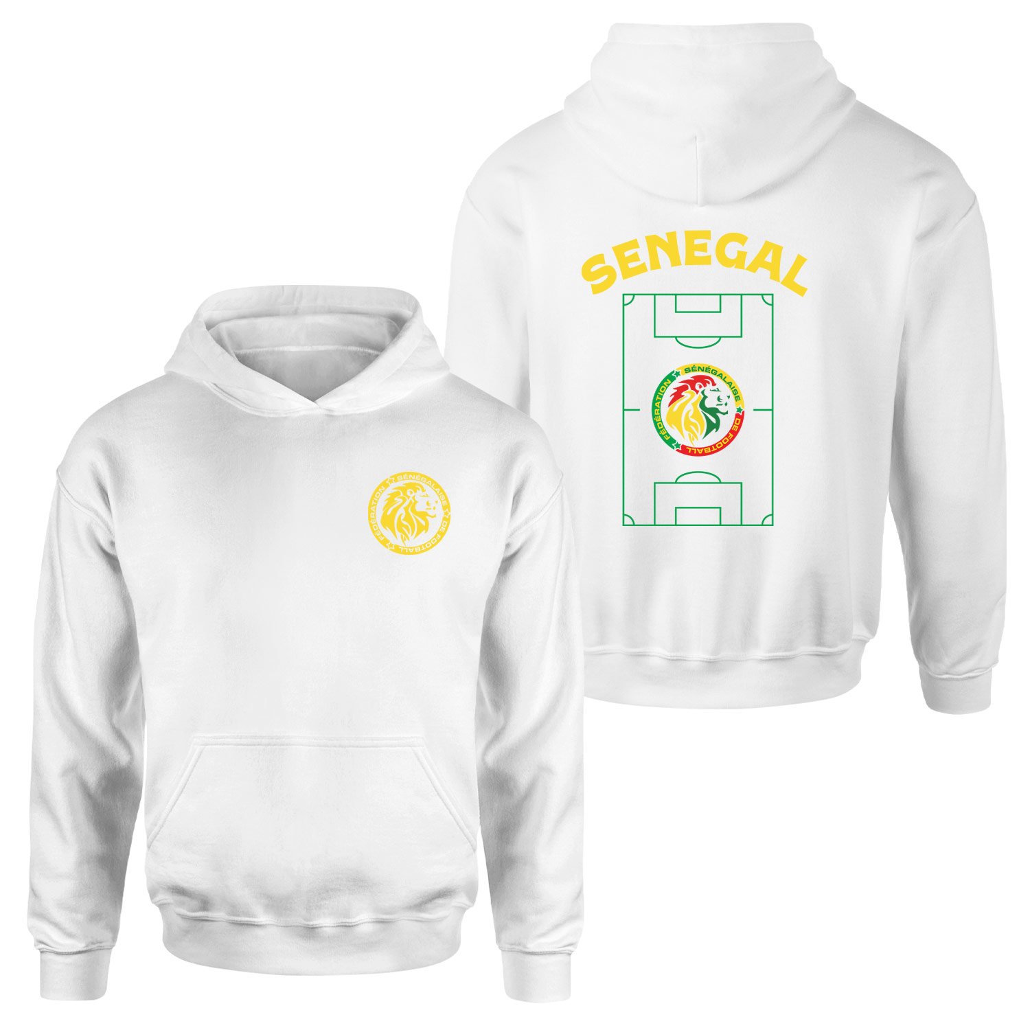 Senegal Dünya Kupası 2026 Hoodie XL - Beyaz