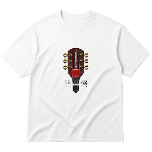 Air Jordan Guitar Oversize Tişört M - Beyaz