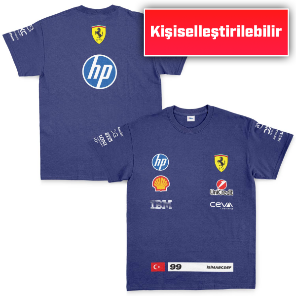 Scuderia Ferrari 2025 Driver Edition Kişiselleştirilebilir Tişört