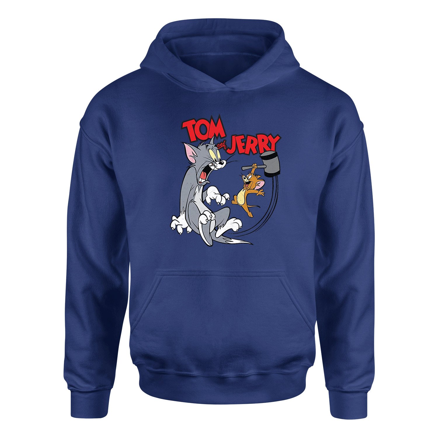 Tom And Jerry Grunge Hoodie XXL - İndigo Mavisi