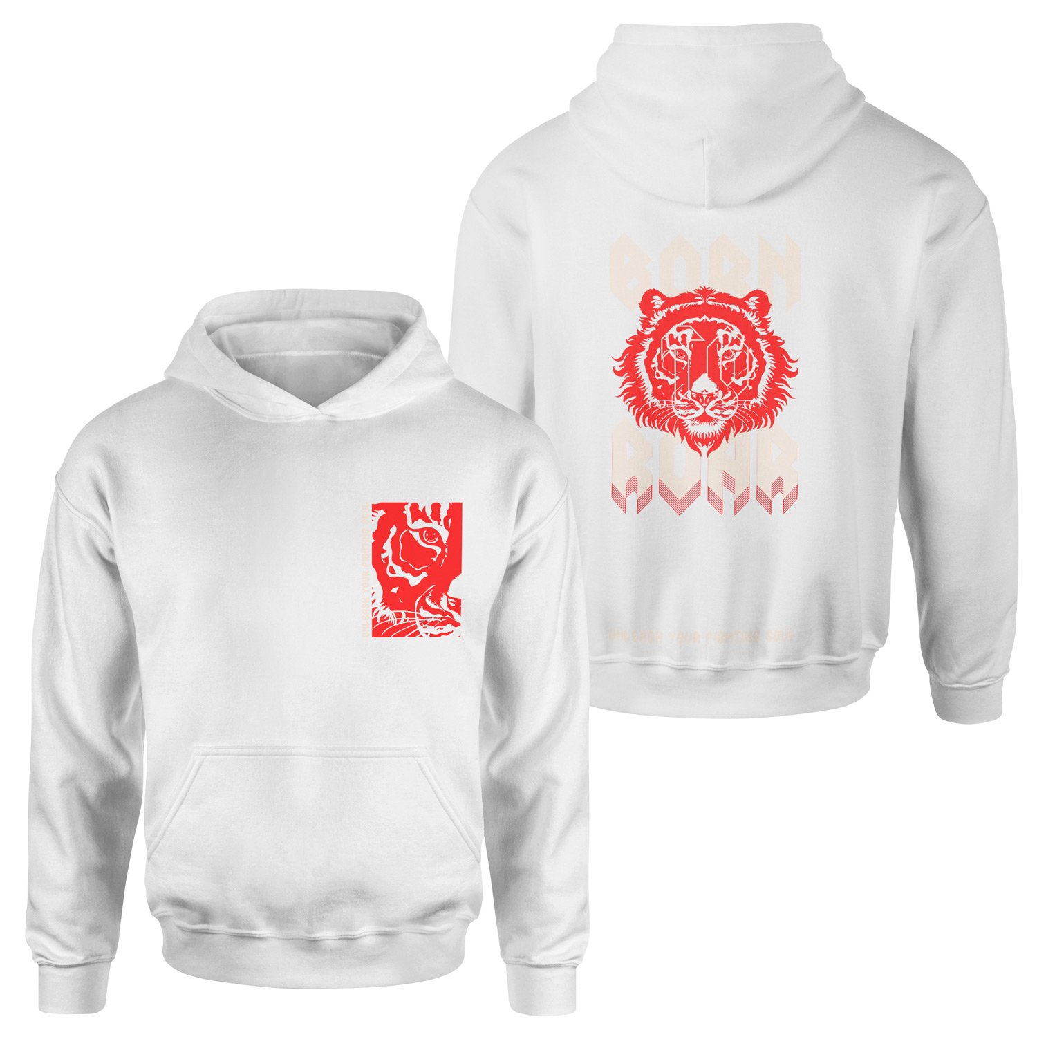 Unleash Your Fighting Soul | Tiger SE Hoodie L - Beyaz