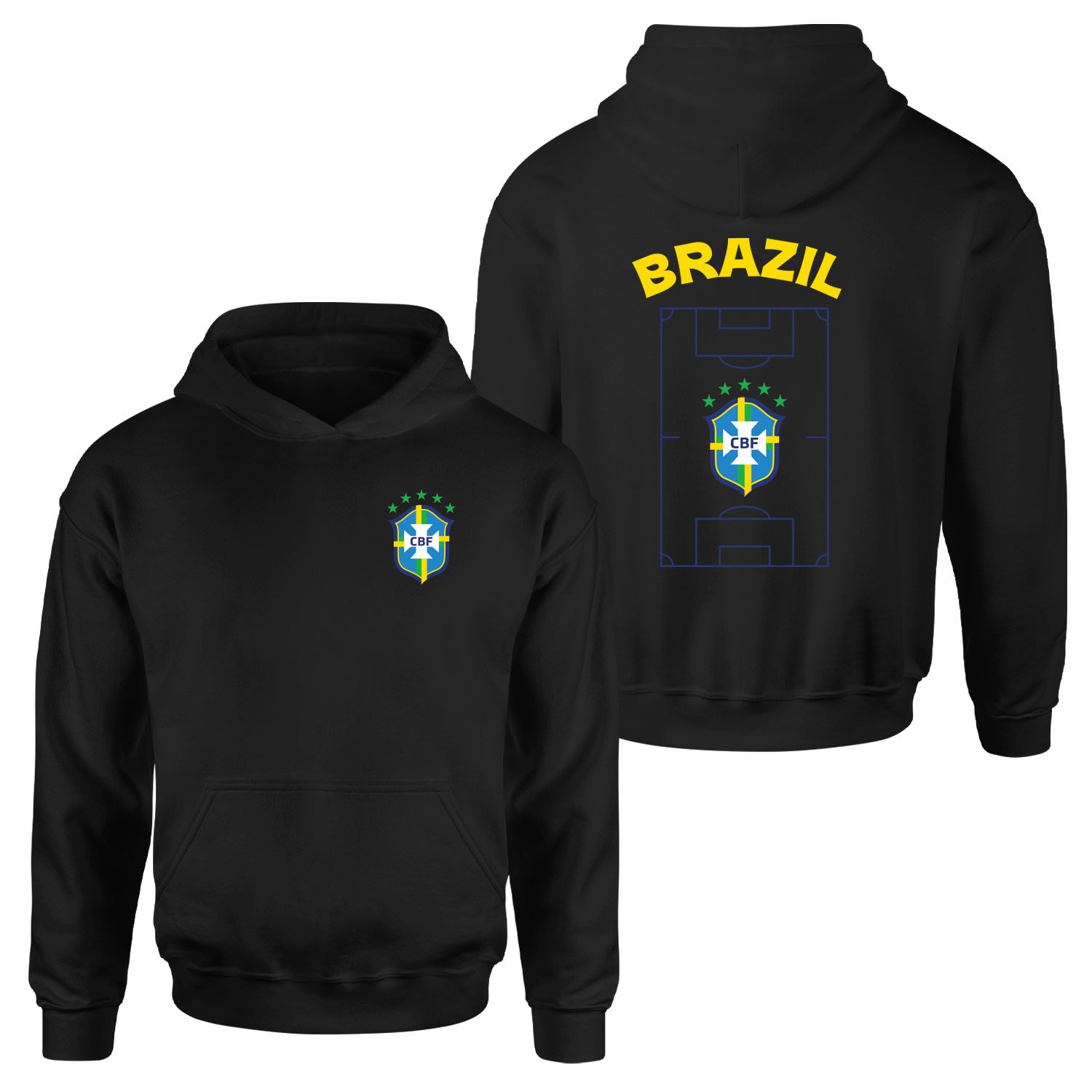 Brezilya Dünya Kupası 2026 Hoodie XXL - Siyah