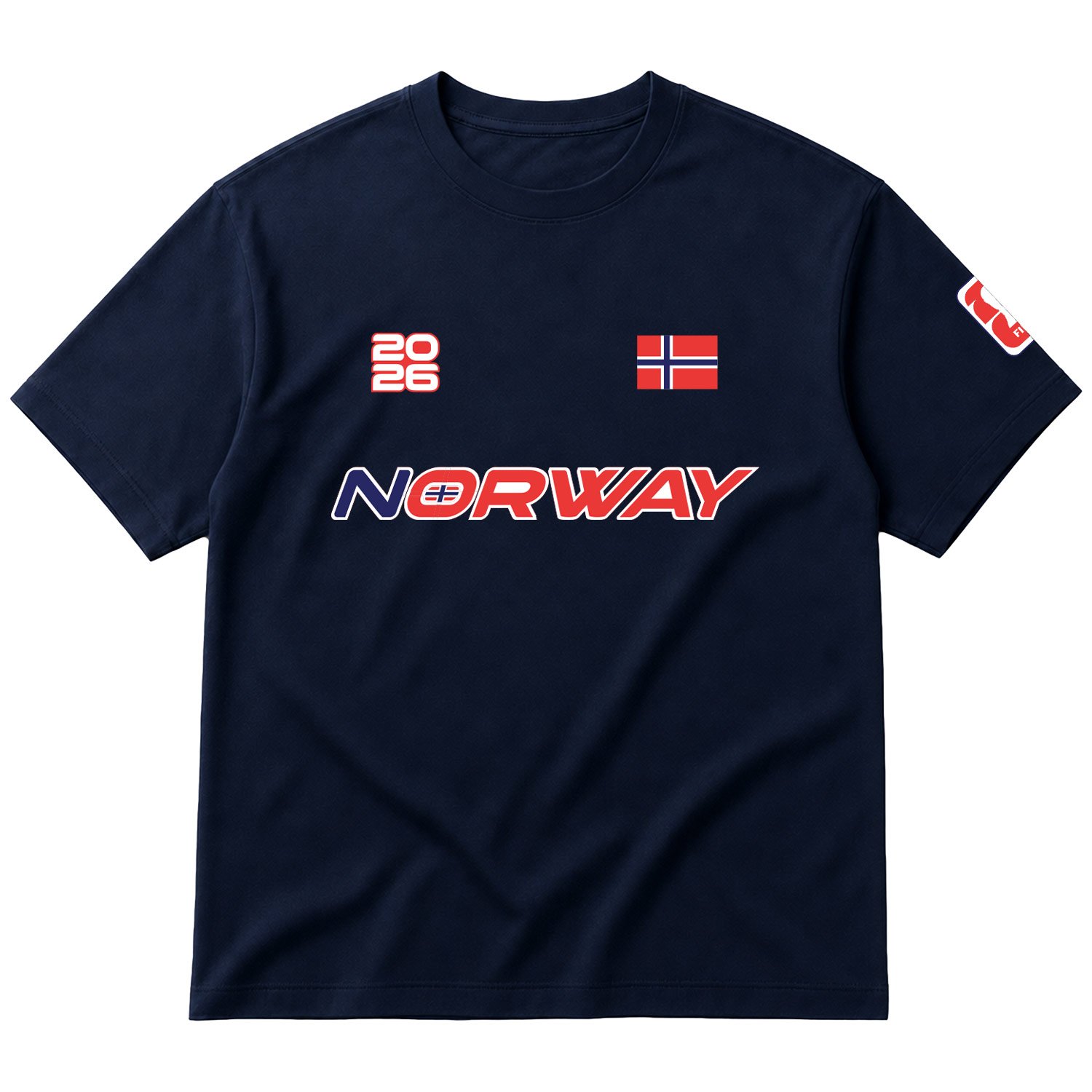 Norveç 2026 Oversize Tişört L - İndigo Mavisi
