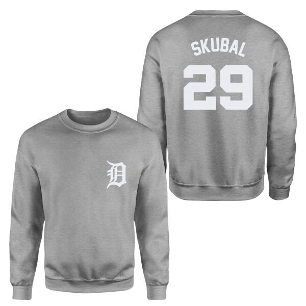 Tarik Skubal 29 Detroit Tigers Jersey Sweatshirt XL - Gri
