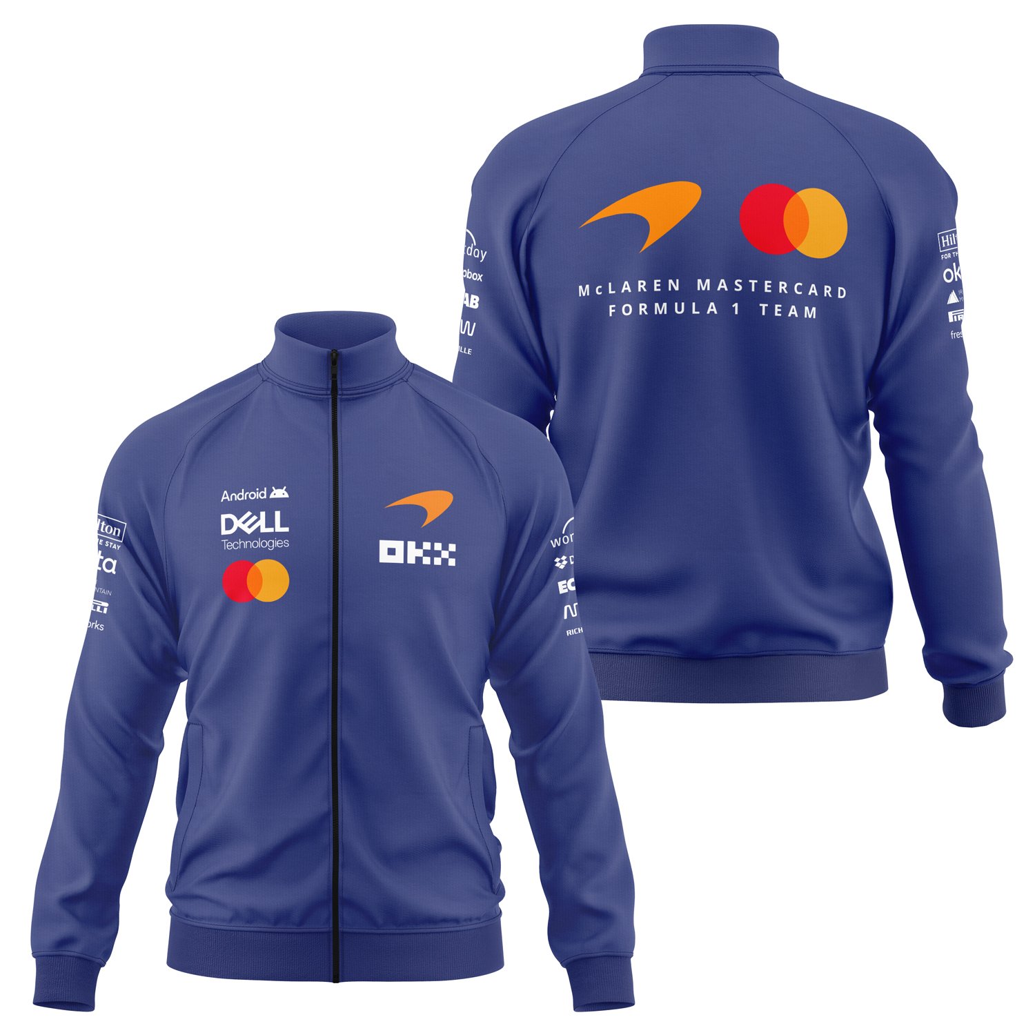 McLaren Racing 2026 Teamline Fermuarlı Sweatshirt M - İndigo Mavisi