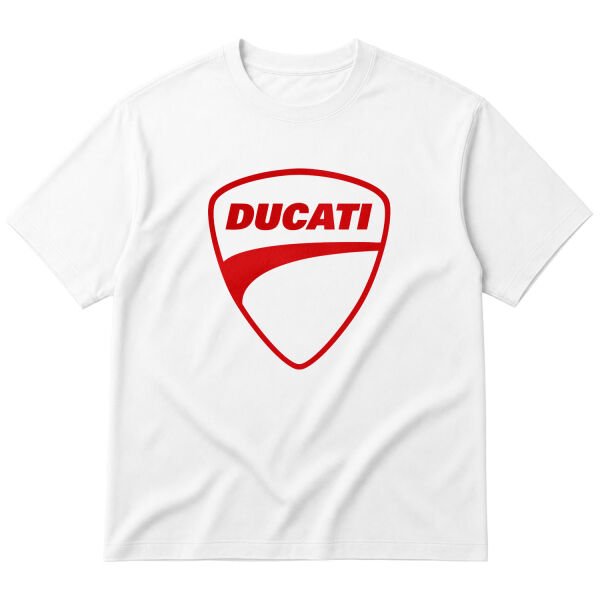 Ducati Shield Oversize Tişört M - Beyaz