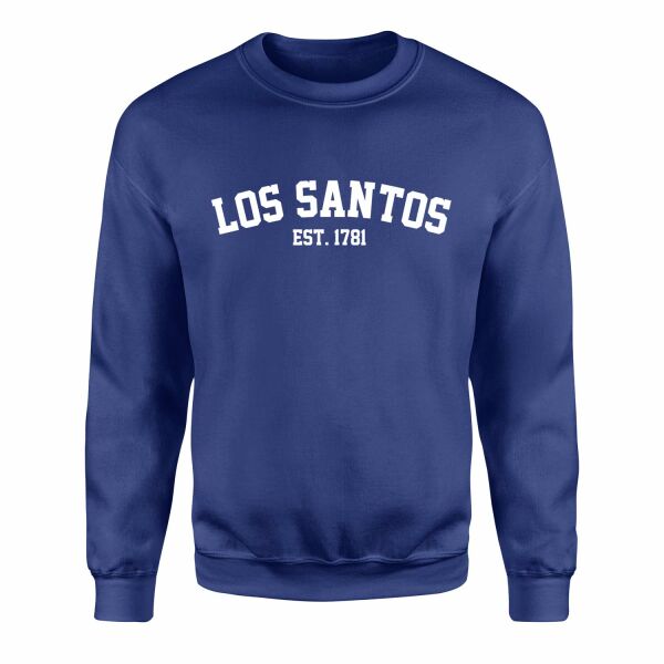Los Santos EST 1781 Sweatshirt XL - İndigo Mavisi