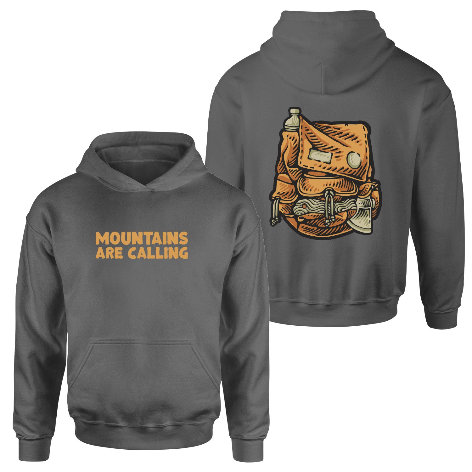 Mountains Are Calling Hoodie XXL - Füme