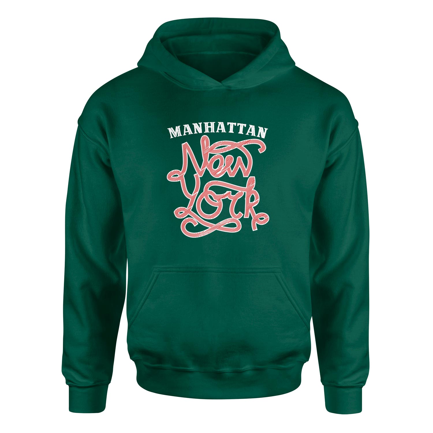Manhatta, NYC Hoodie S - Nefti Yeşili