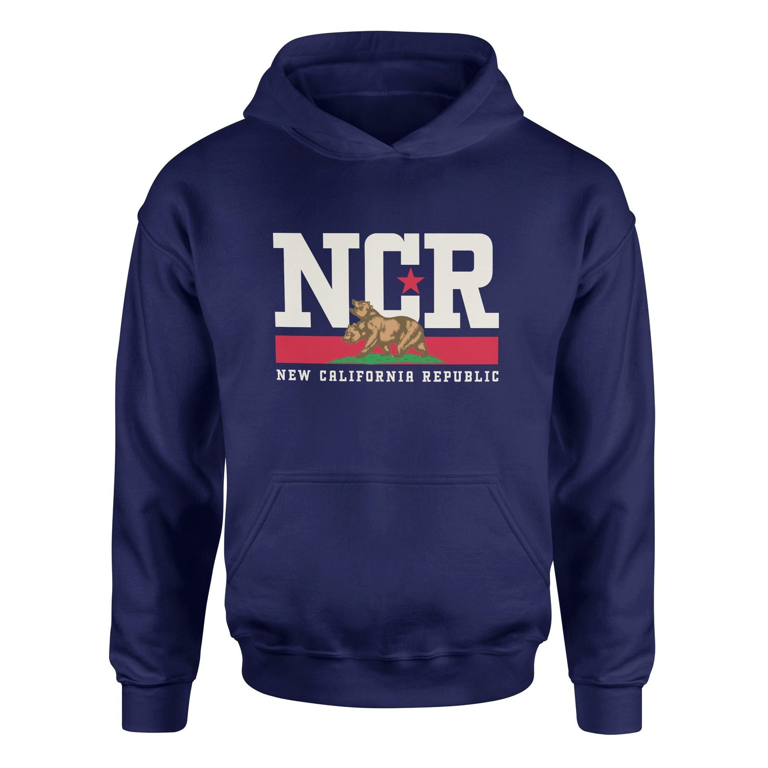 NCR | Fallout Premium Hoodie XXL - İndigo Mavisi