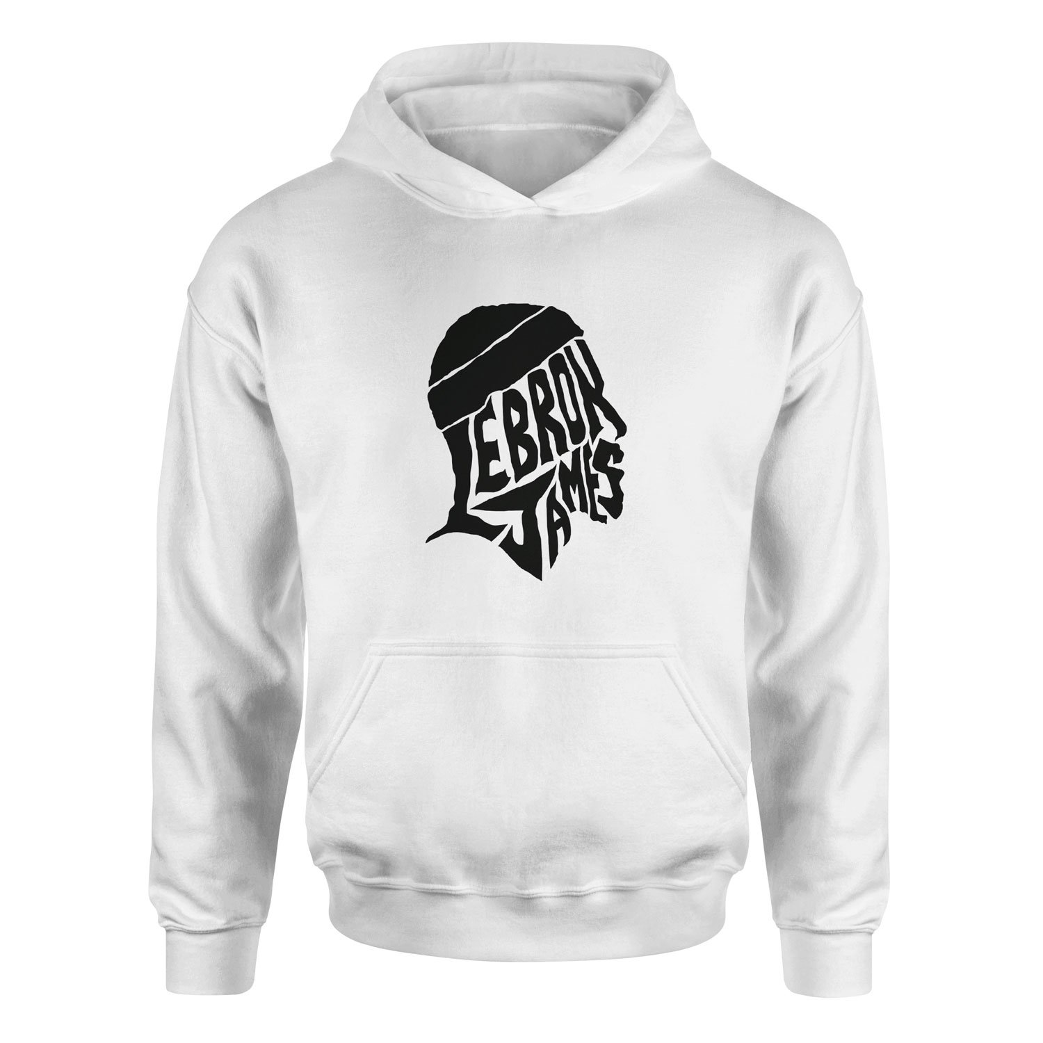 LeBron James Text Hoodie XXL - Beyaz