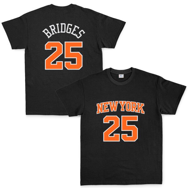 Mikail Bridges 25 New York Jersey Tişört L - Siyah