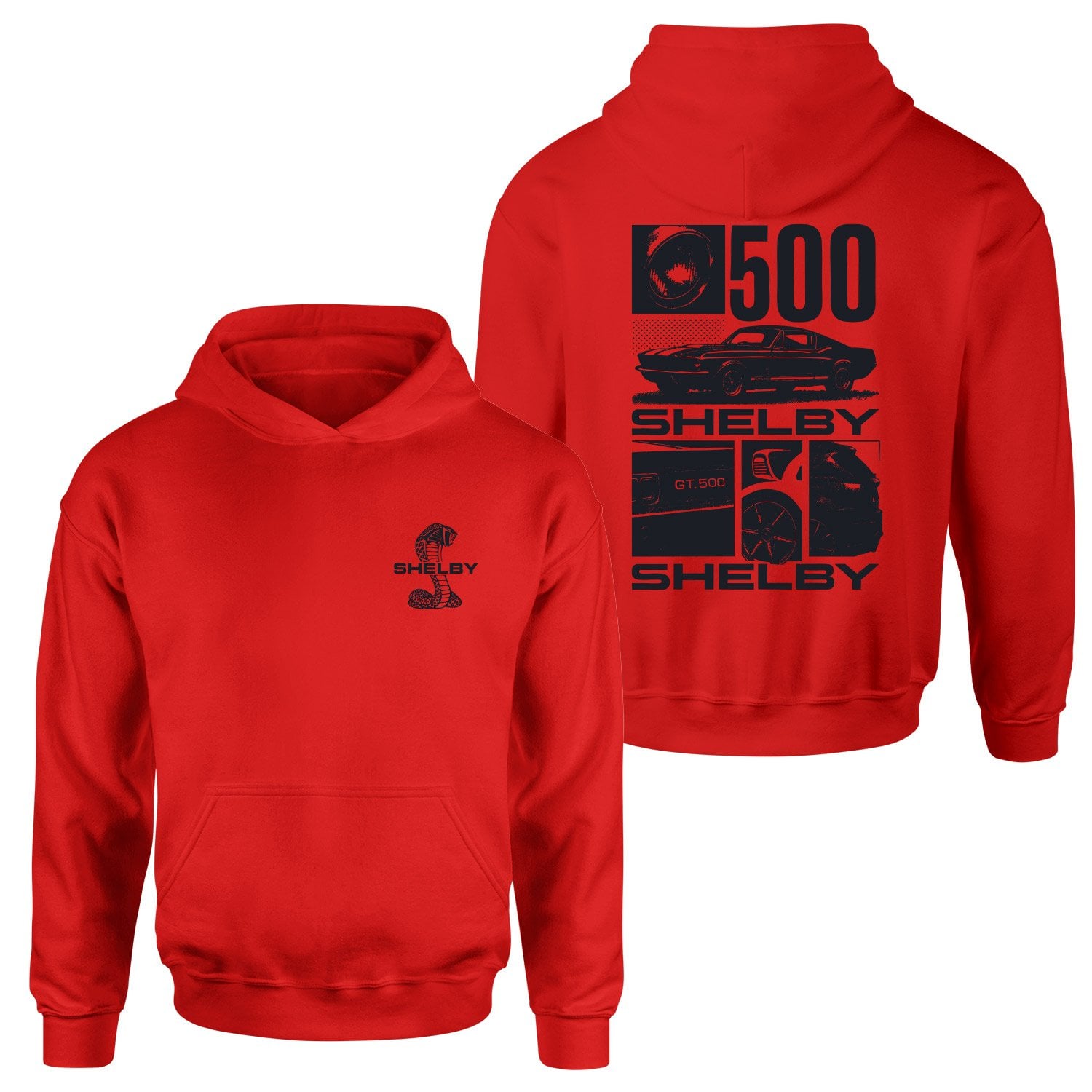 Shelby GT 500 Hoodie XXL - Kırmızı