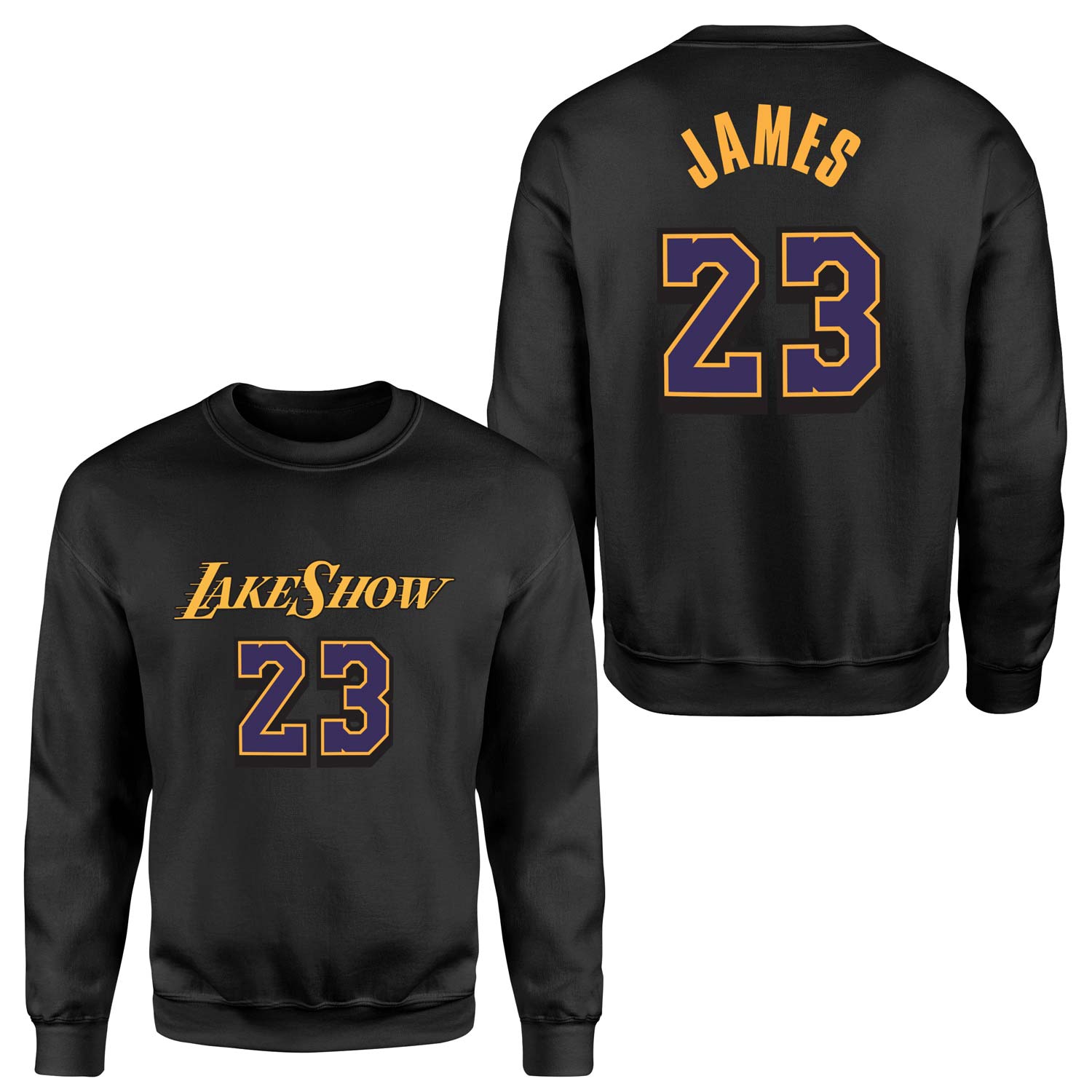 LeBron James 23 LakeShow Sweatshirt M - Siyah
