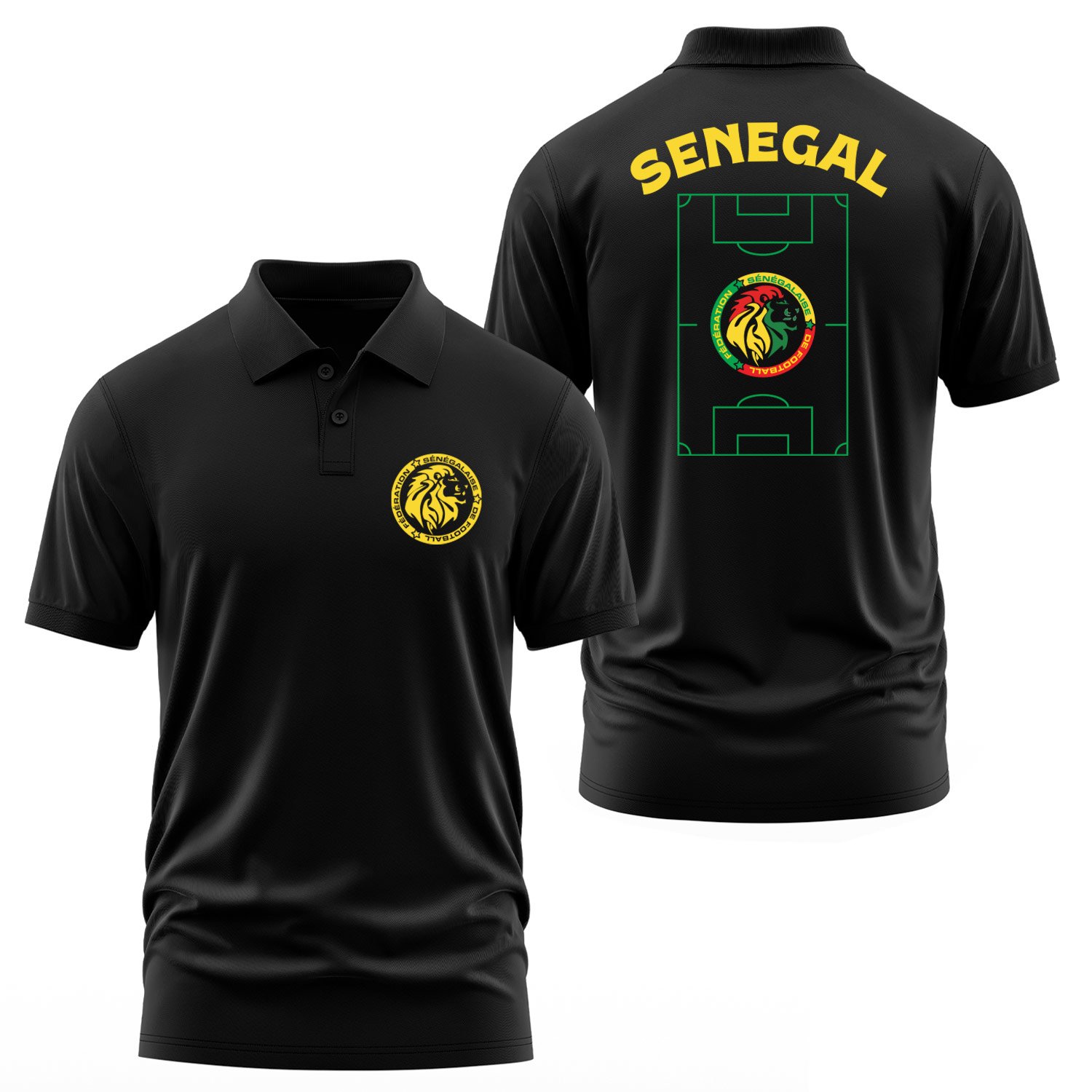 Senegal Dünya Kupası 2026 Polo Tişört XXL - Siyah