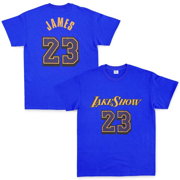 LeBron James 23 LakeShow Tişört L - Mavi