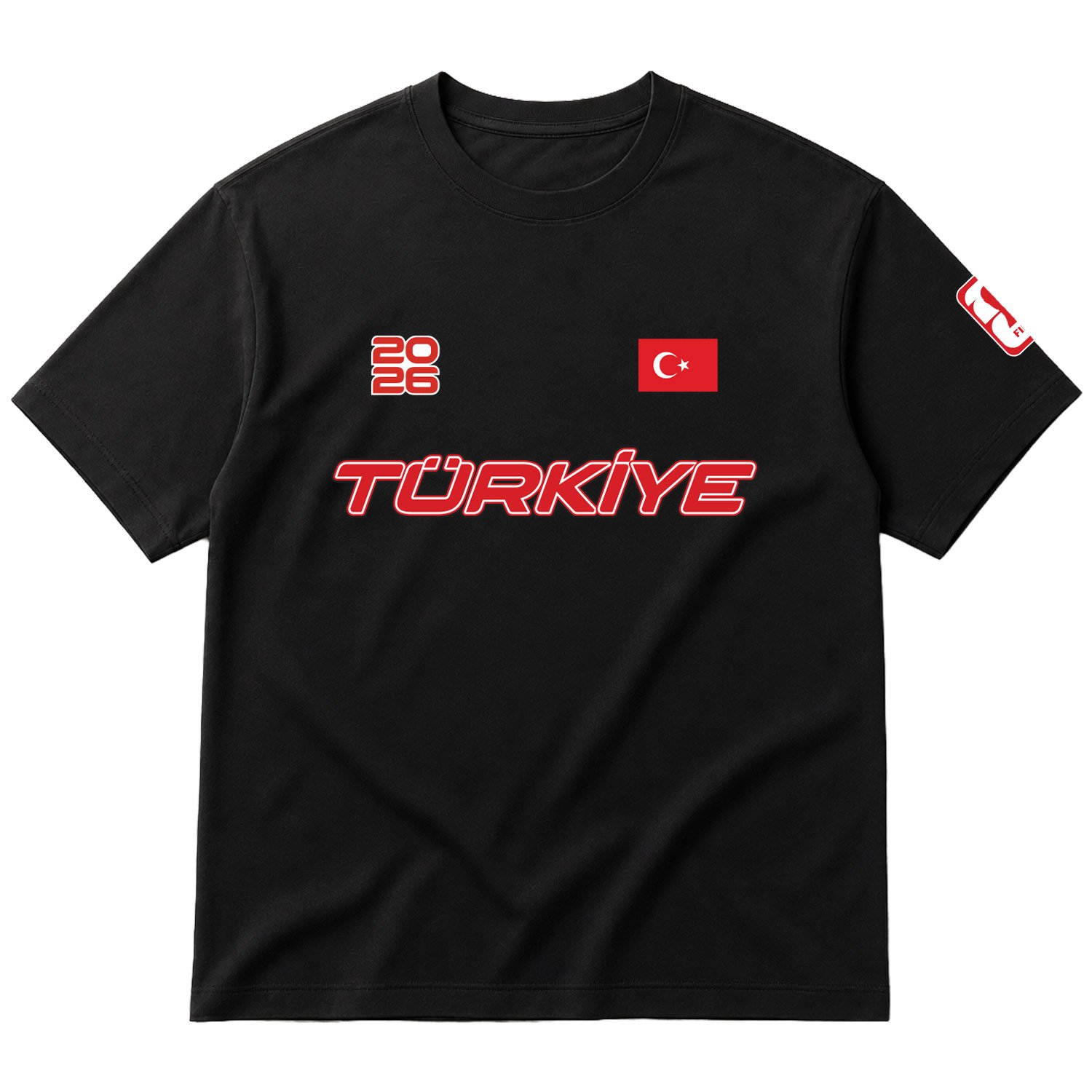 Türkiye 2026 Oversize Tişört S - Siyah