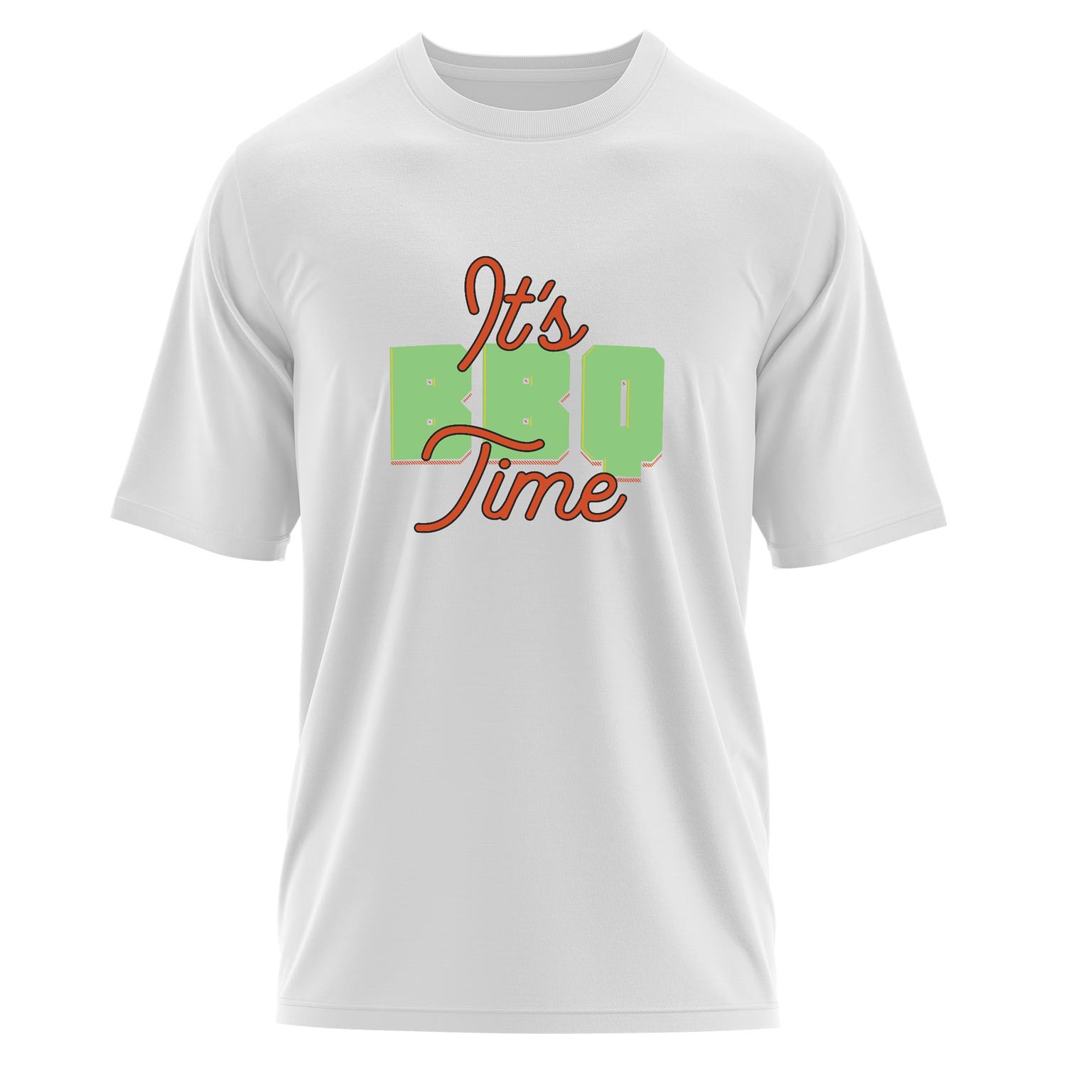 It’s BBQ Time Oversize Tişört M - Beyaz