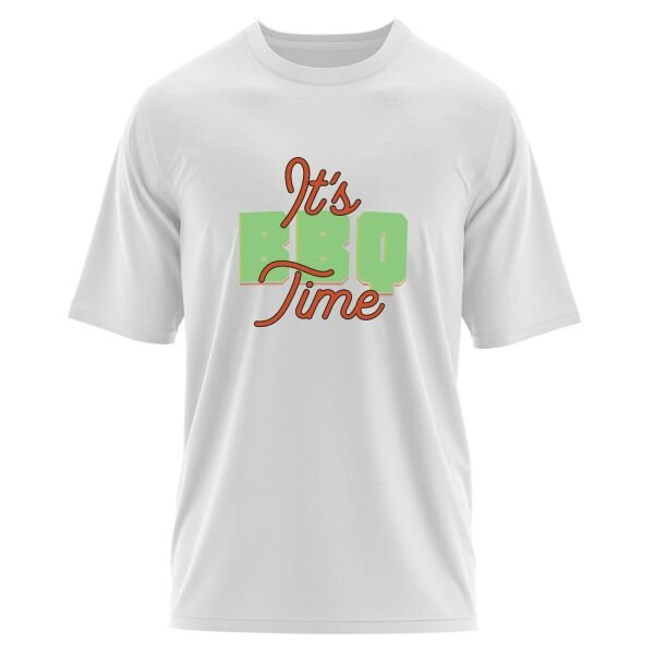 It’s BBQ Time Oversize Tişört M - Beyaz