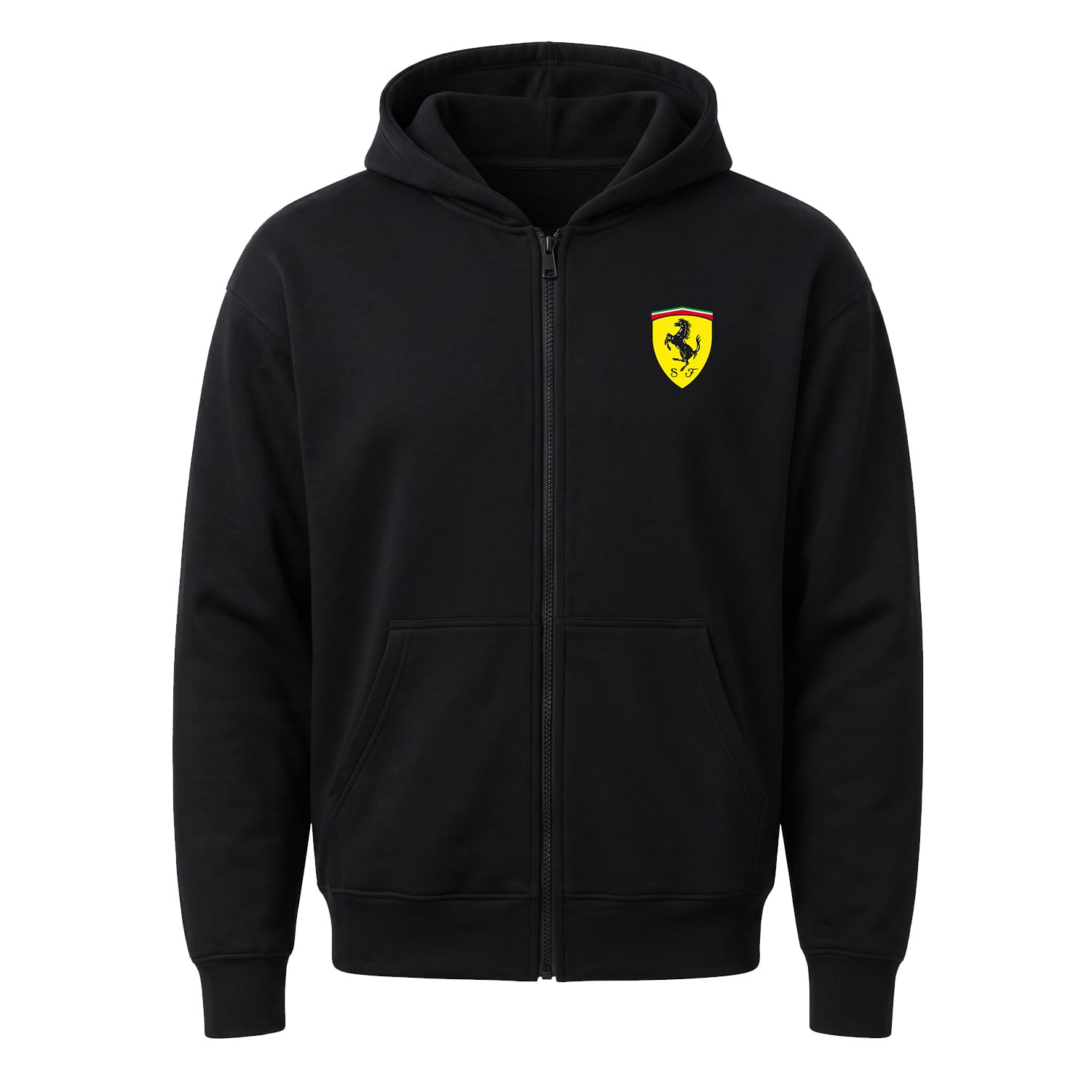 Scuderia Ferrari Fermuarlı Kapüşonlu Sweatshirt
