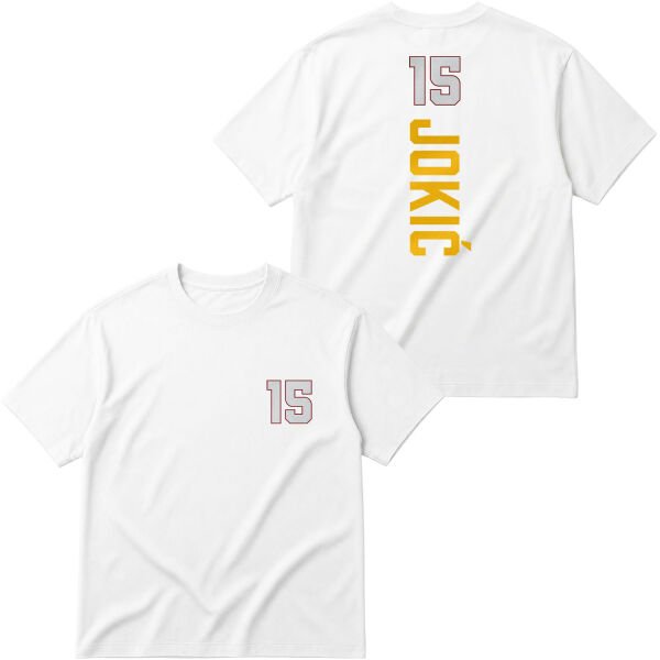 Nikola Jokić Basic Forma Oversize Tişört S - Beyaz