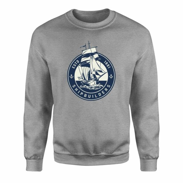 Shipbuilders Denizci Tasarımlı Sweatshirt XL - Gri