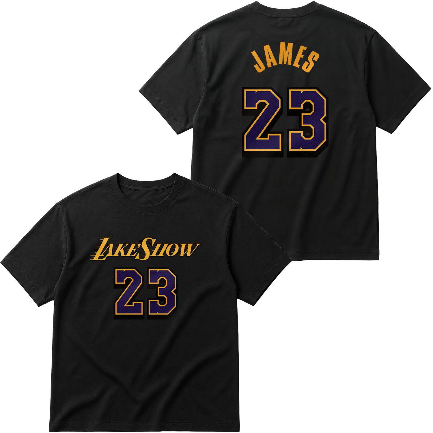 LeBron James 23 LakeShow Oversize Tişört XL - Siyah