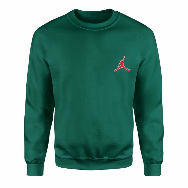 Air Jordan Red Stroked Sweatshirt L - Nefti Yeşili