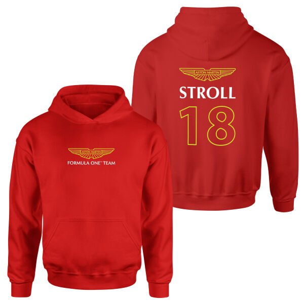 Lance Stroll | Aston Martin Basic Hoodie L - Kırmızı