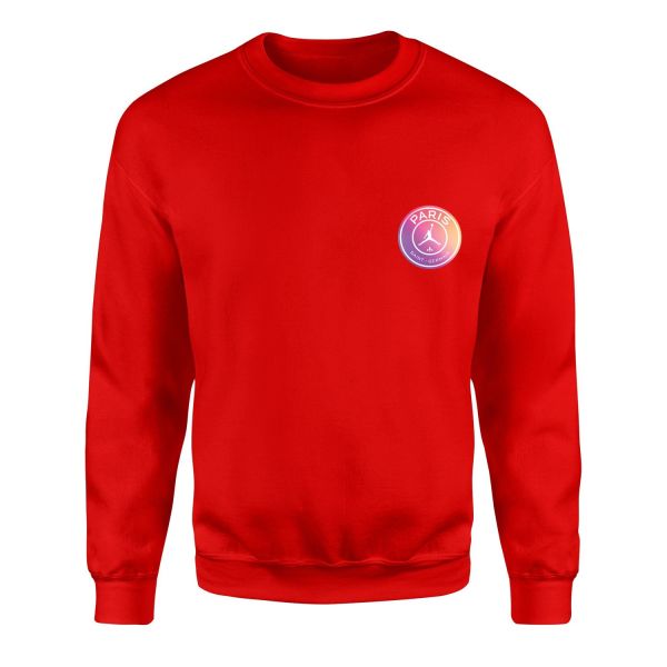 PSG X Air Jordan Gradient Sweatshirt M - Kırmızı