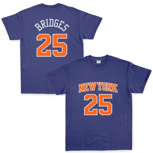 Mikail Bridges 25 New York Jersey Tişört M - İndigo Mavisi