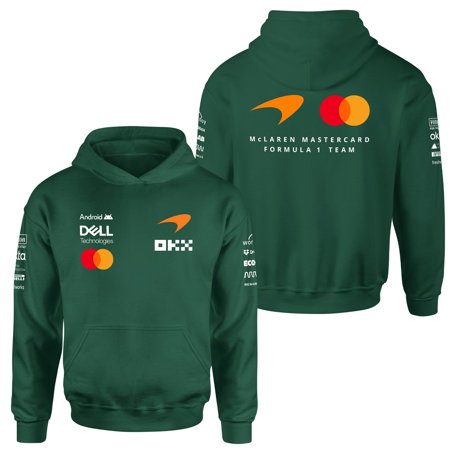 McLaren Racing 2026 Teamline Hoodie XXL - Nefti Yeşili