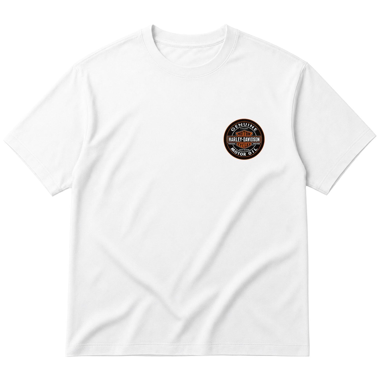 HD Motor Oil Badge Oversize Tişört