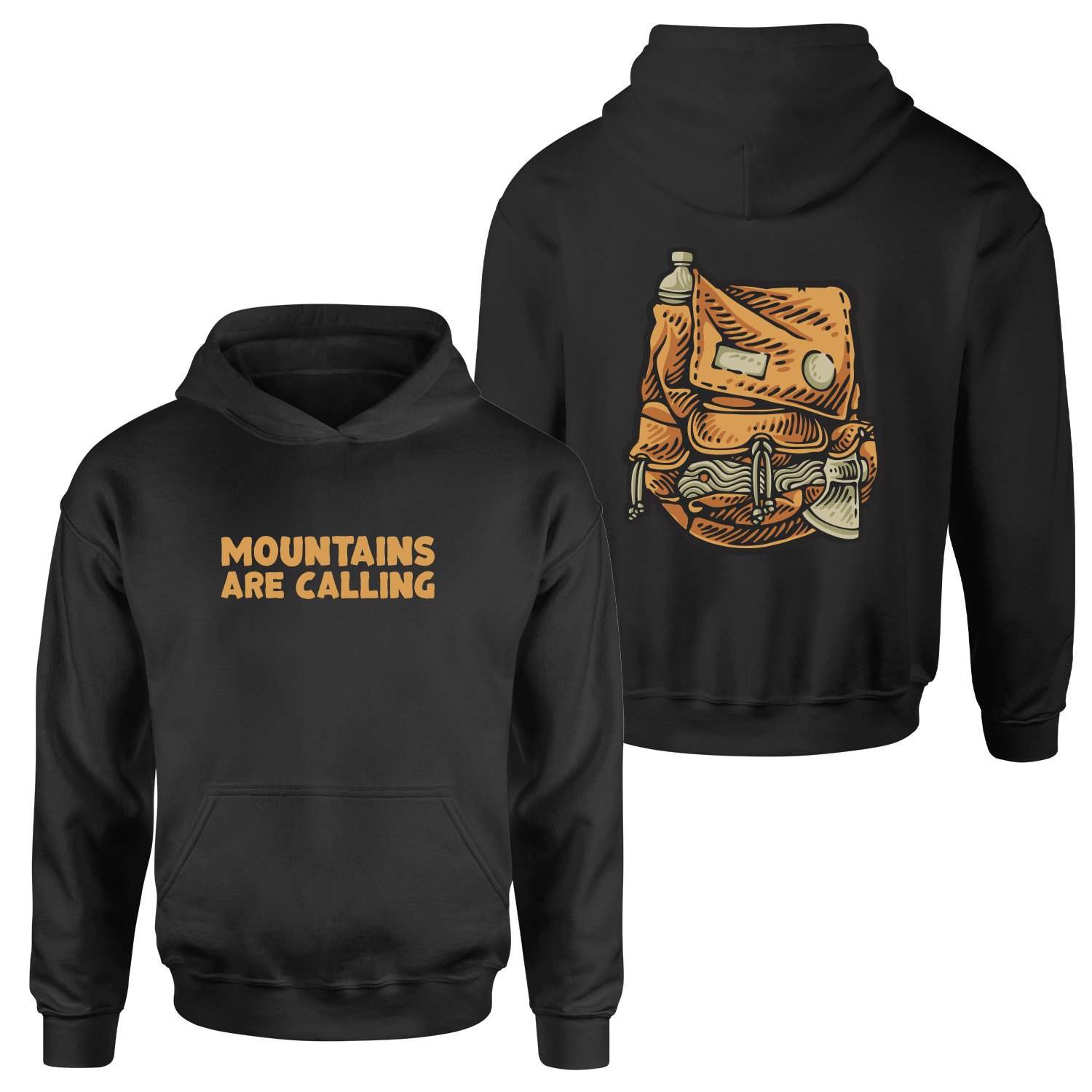 Mountains Are Calling Hoodie XL - Siyah