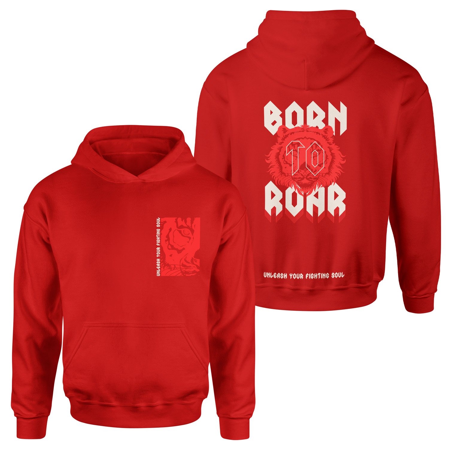 Unleash Your Fighting Soul | Tiger SE Hoodie L - Kırmızı