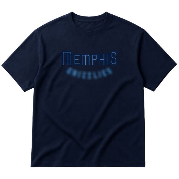 Memphis Oversize Tişört S - İndigo Mavisi