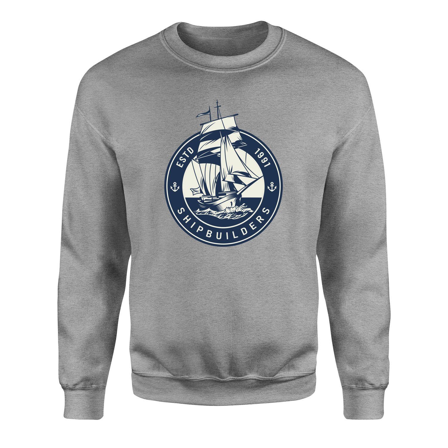 Shipbuilders Denizci Tasarımlı Sweatshirt M - Gri