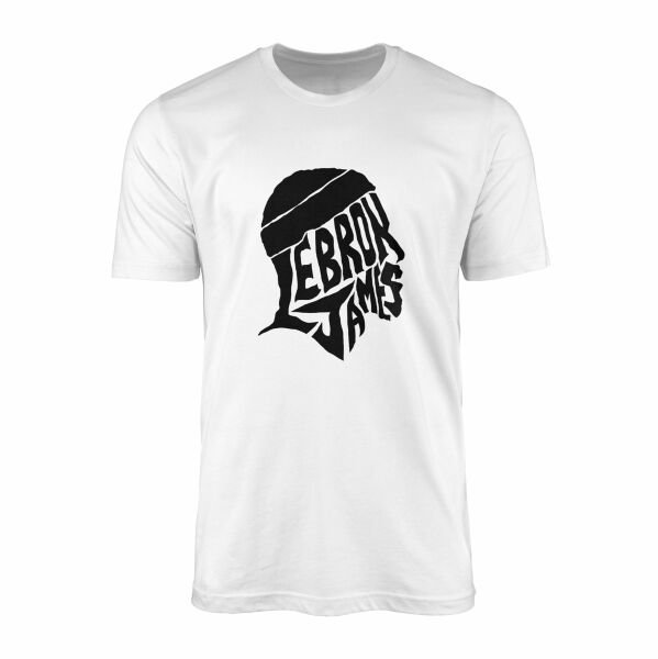 LeBron James Text Tişört L - Beyaz