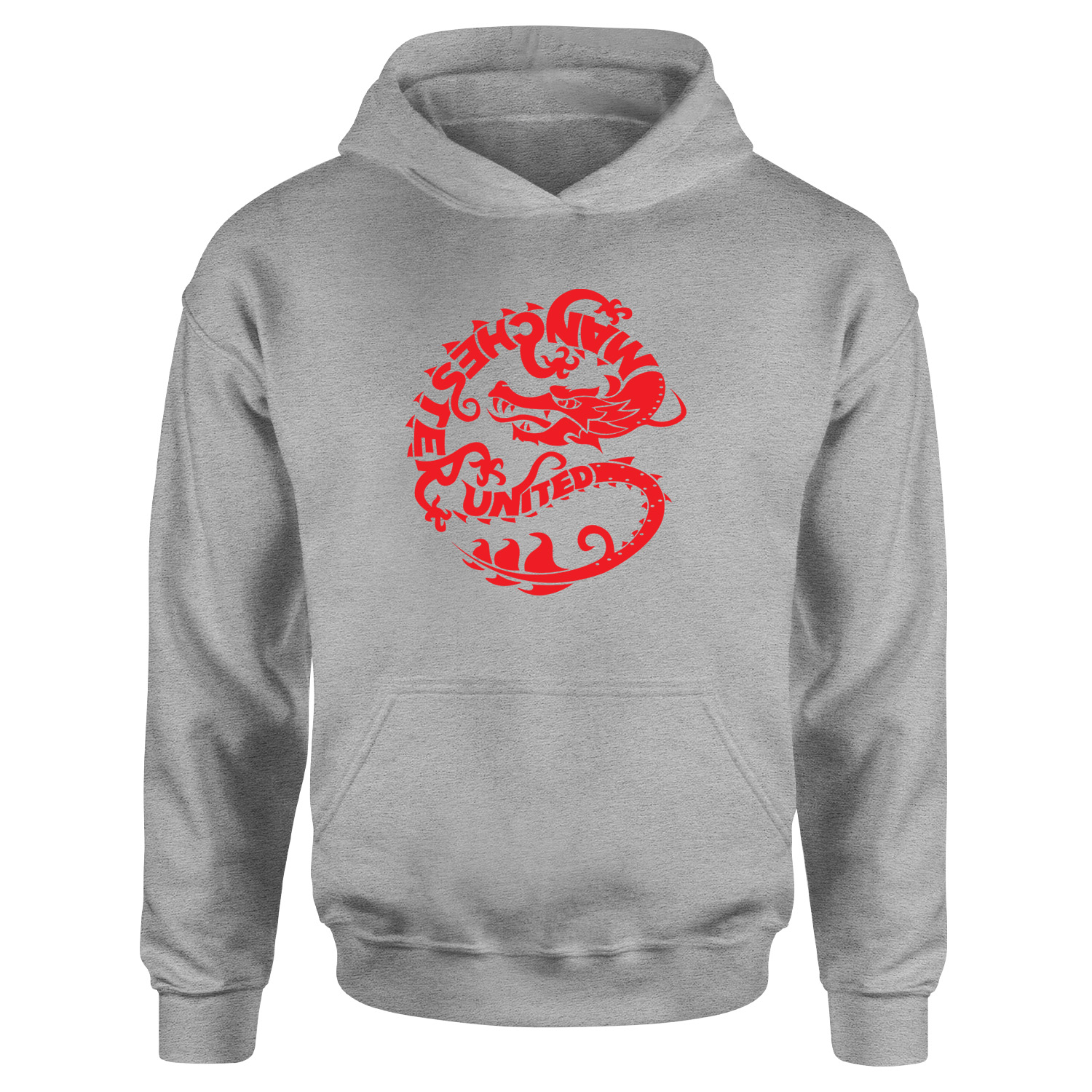 MANU Dragon Hoodie L - Gri