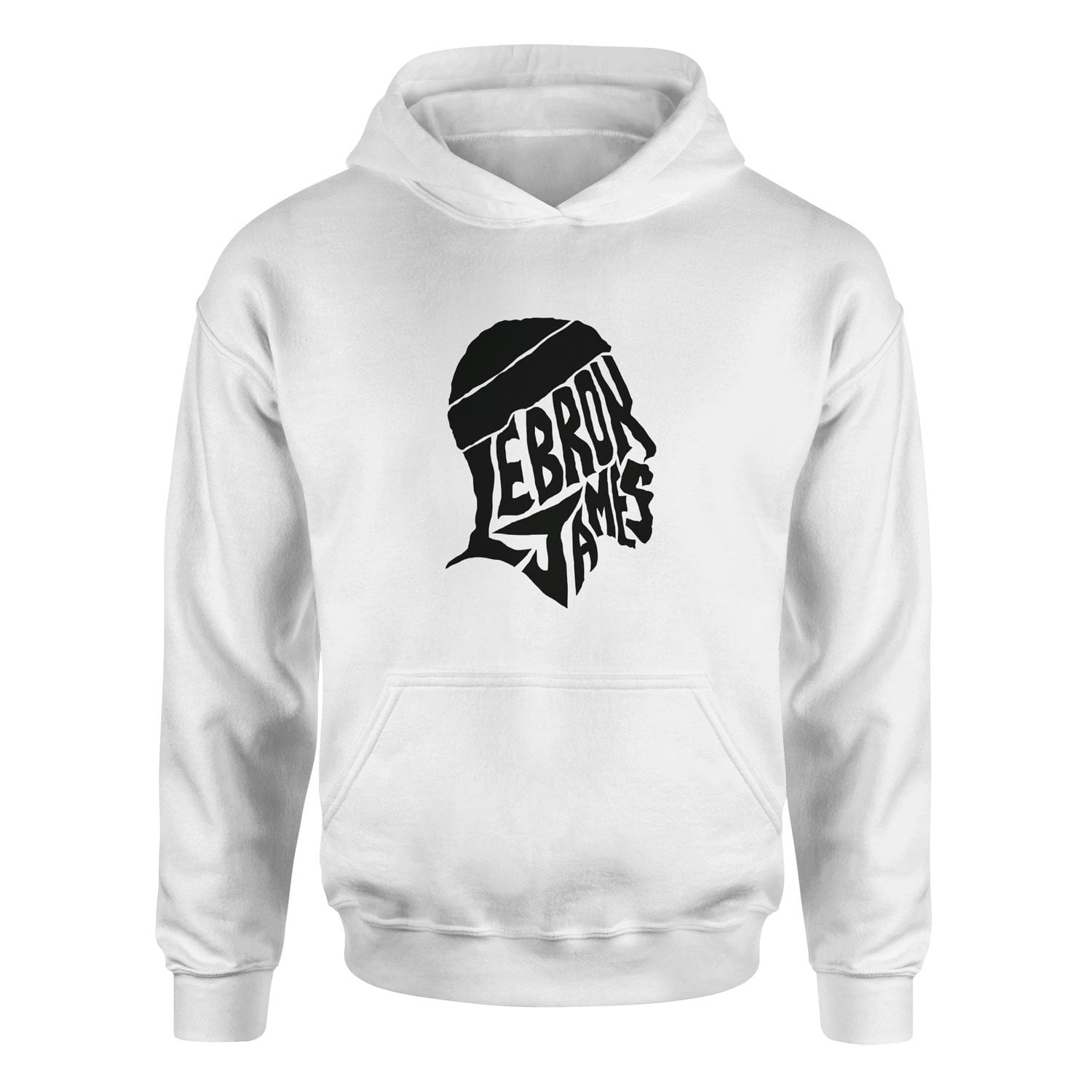 LeBron James Text Hoodie S - Beyaz