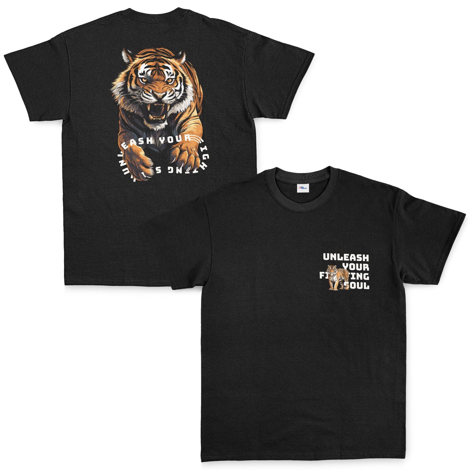 Unleash Your Fighting Soul | Tiger Tişört XXL - Siyah