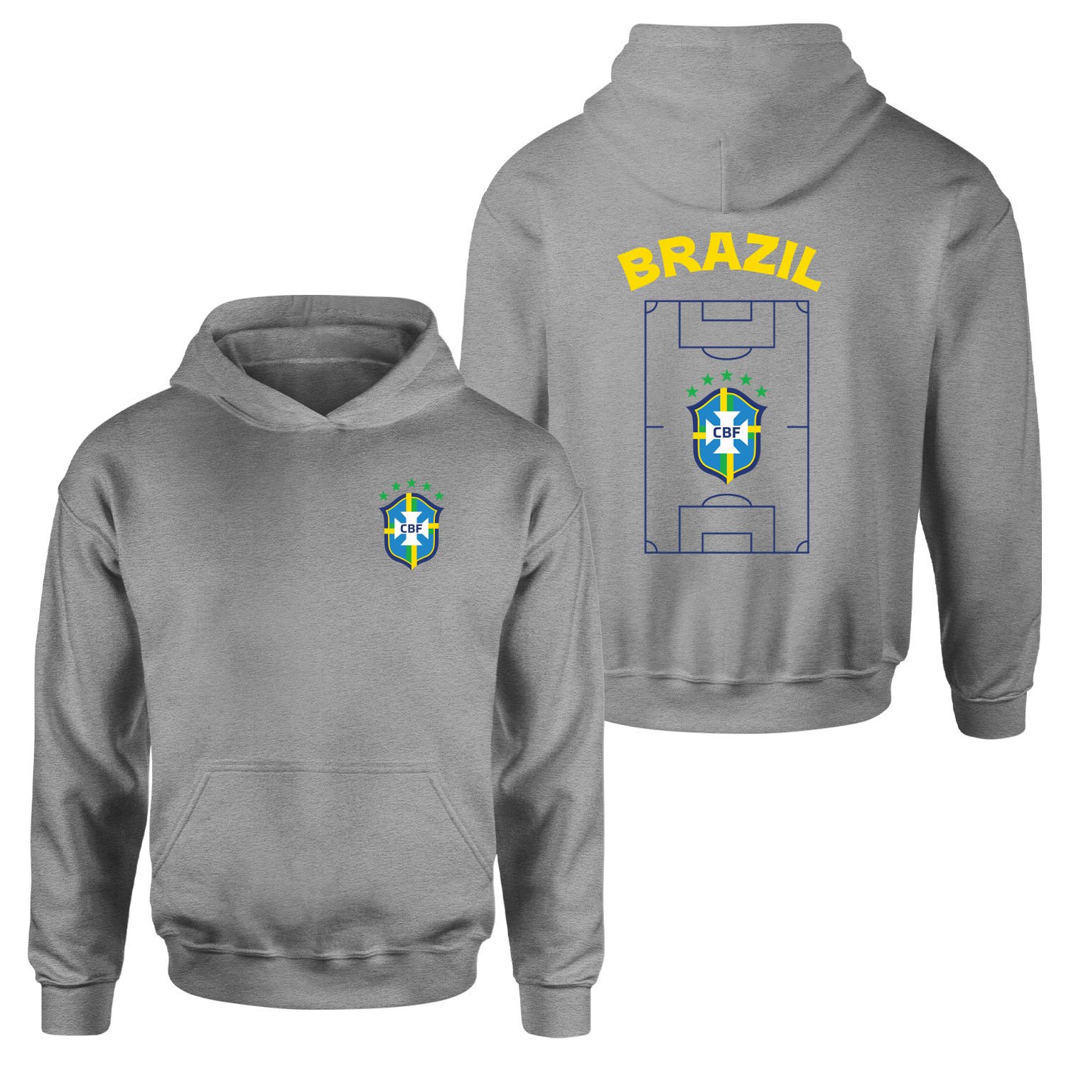 Brezilya Dünya Kupası 2026 Hoodie L - Gri