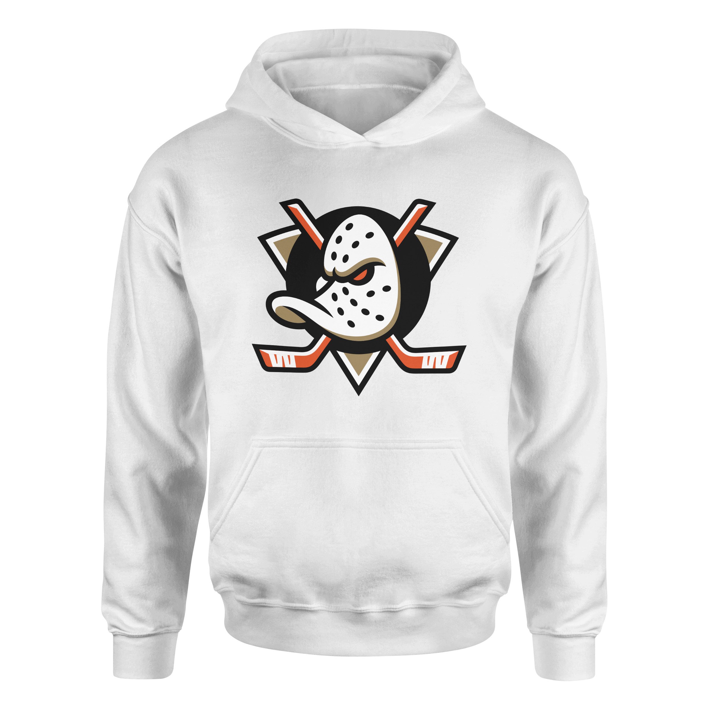 Anaheim Ducks Shield Hoodie S - Beyaz