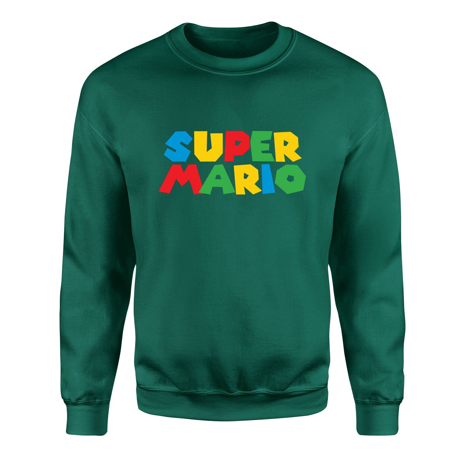Super Mario Sweatshirt XL - Nefti Yeşili