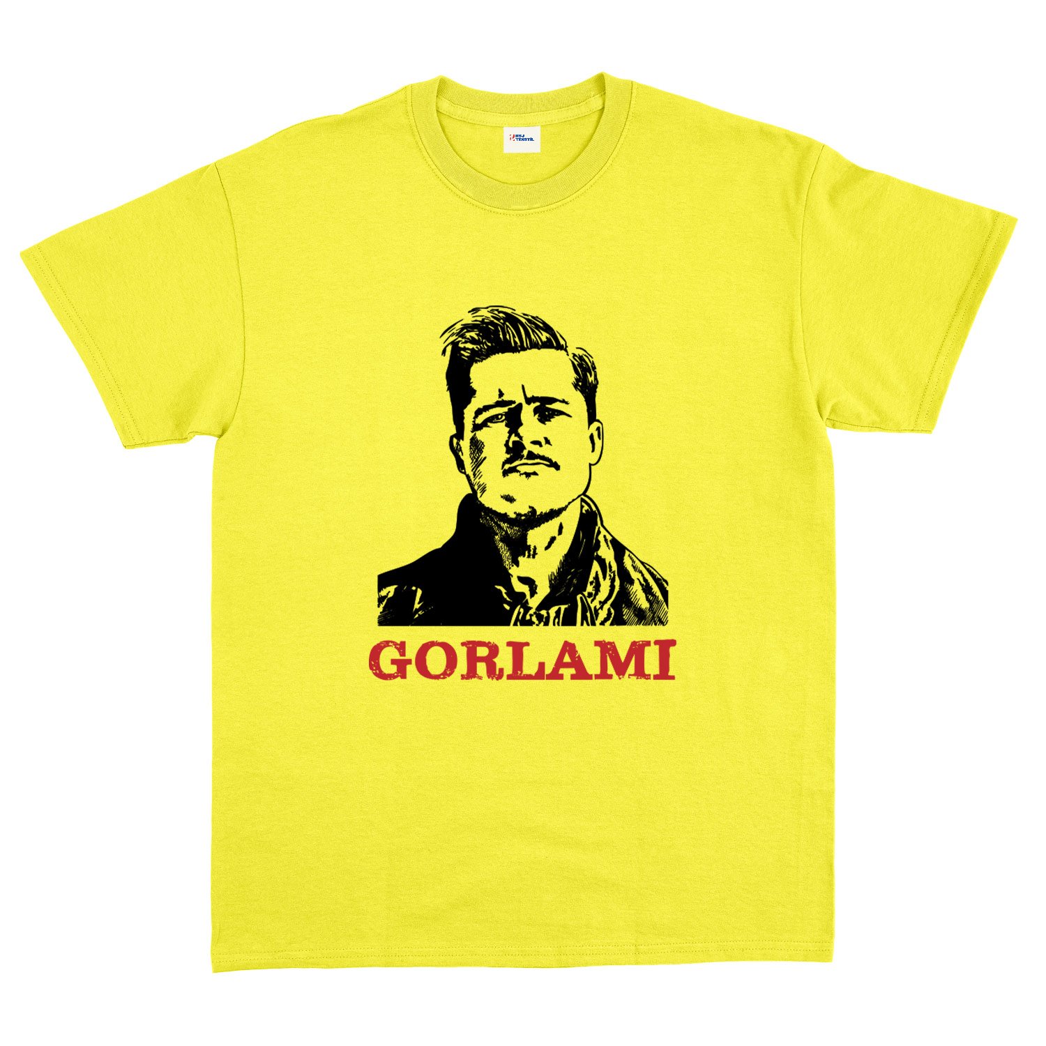 Gorlami | Brad Pitt Tişört XXL - Sarı