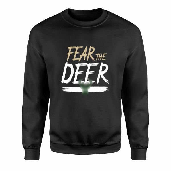 Fear the Deer Sweatshirt S - Siyah
