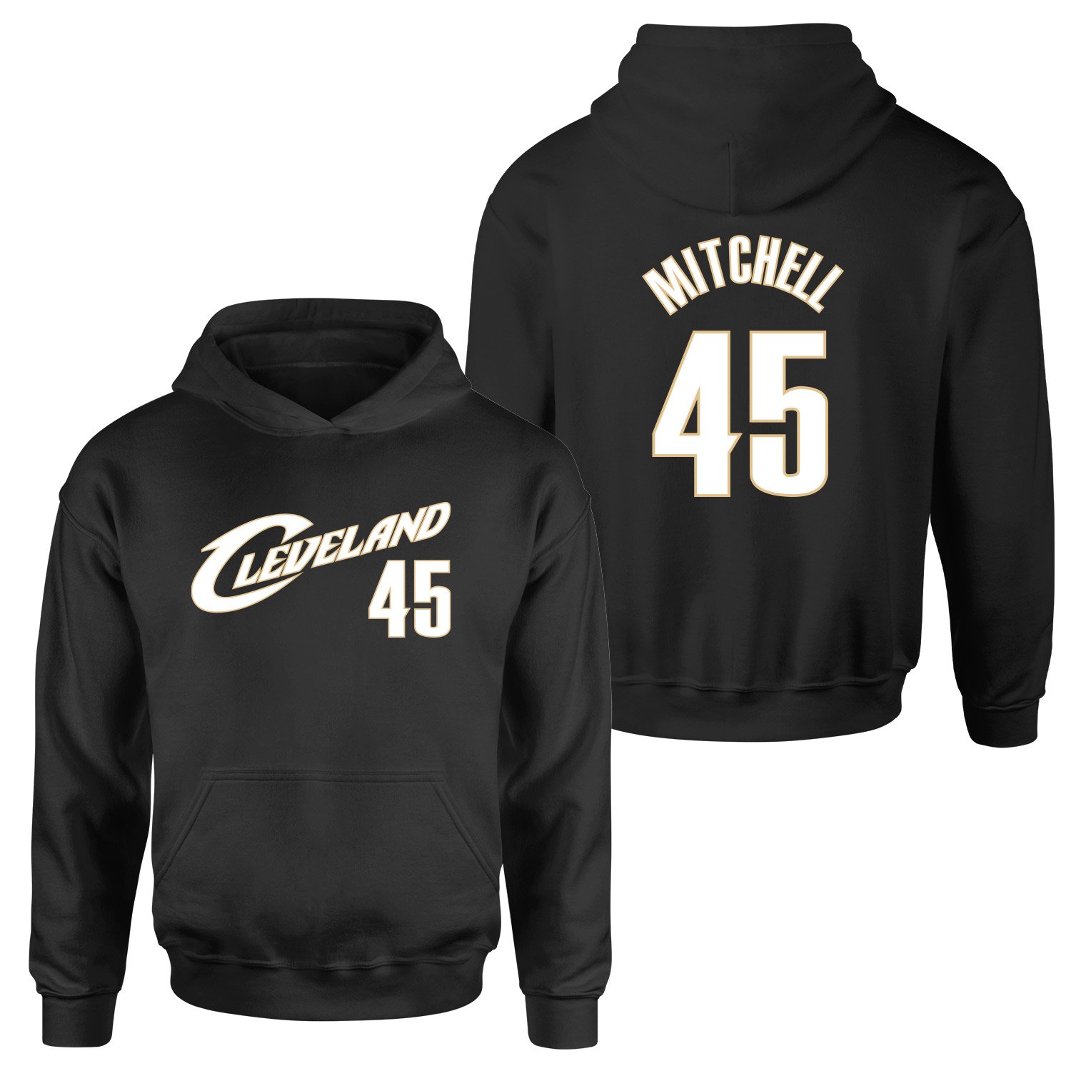 Donovan Mitchell Cleveland 45 Forma Hoodie S - Siyah