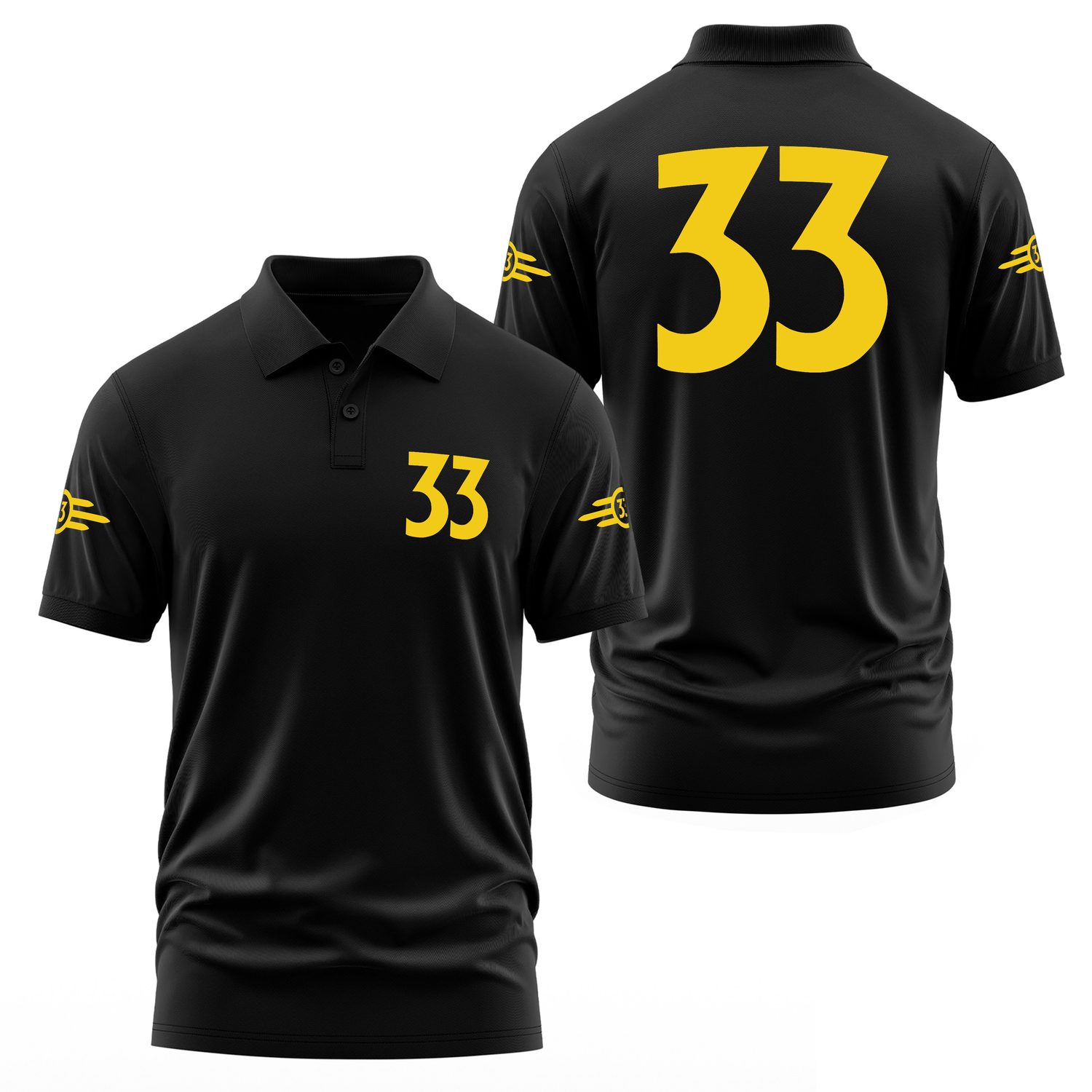 Vault 33 Dweller | Fallout Dweller Edition Polo Tişört S - Siyah