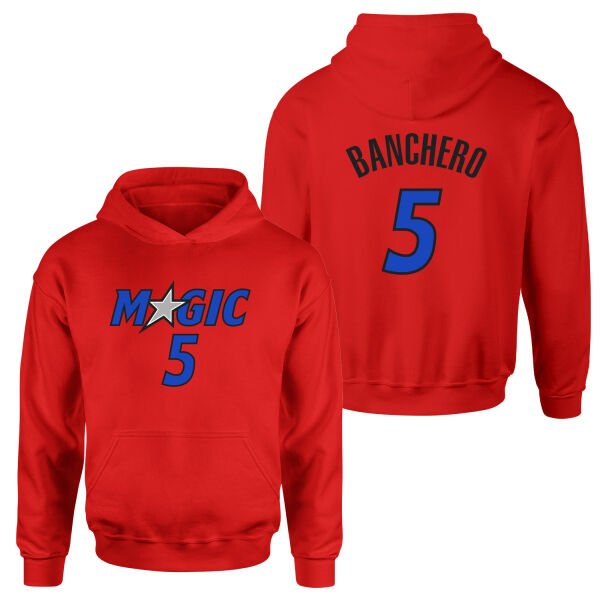 Paolo Banchero 5 Magic Forma Hoodie XL - Kırmızı