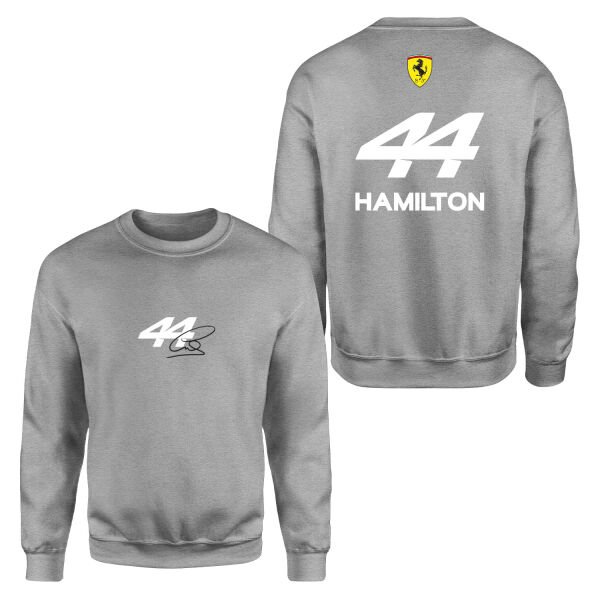Lewis Hamilton 44 Signature Sweatshirt M - Gri